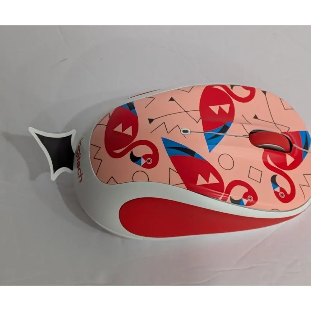 NWOB Logitech M325 Flamingo Wireless Mouse Long Battery Life Portable Connection